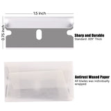 REXBETI 100PCS Single Edge Razor Blades, Industrial Razor Blades for Scraper, Suitable for Removing Labels, Decals, Stickers and Old Paint REXBETI