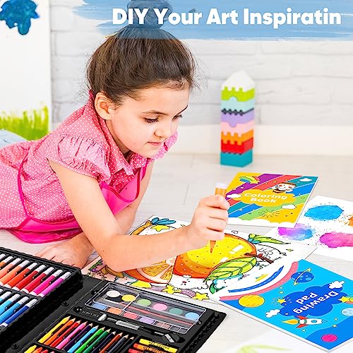 iBayam Art Supplies, 149-Pack Drawing Kit Painting Art Set Art Kits Gifts Box, Arts and Crafts for Kids Girls Boys, with Coloring Book, Crayons, iBayam