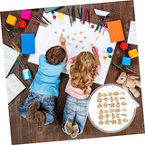 EXCEART 100pcs Marine Animal Wood Chips Mini Animals Natural Wood Slices Wood Earrings Fish Wood Sign Coastal Wood Cutout Unfinished Wood Slice Wood EXCEART