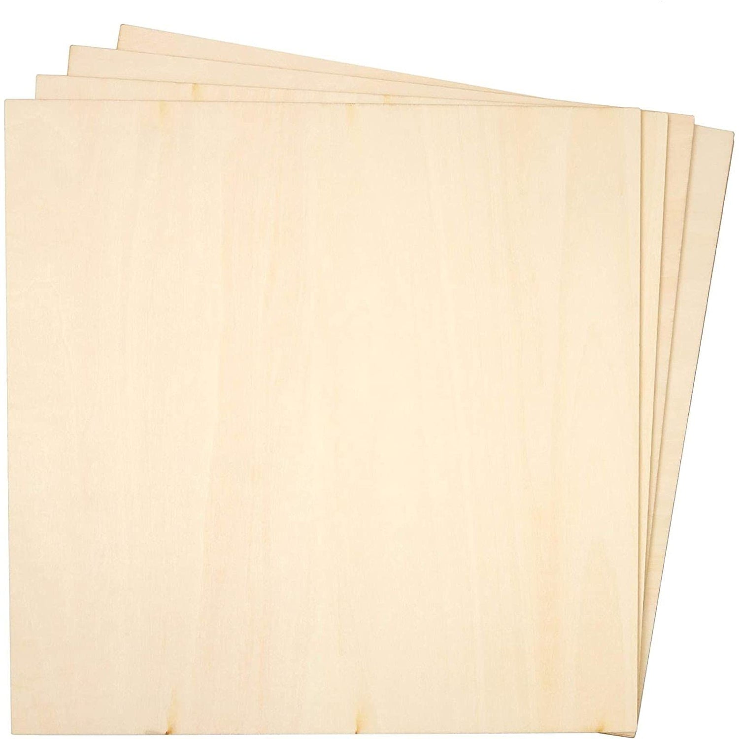 Thin Basswood Sheets, Wood Squares for Crafts 10x10, 3mm Plywood for Laser Cutting, Wood Burning (8 Pack) Bright Creations