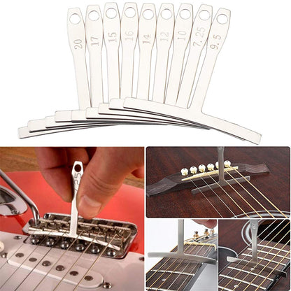 Guitar Tool Kit Repairing Maintenance Tools String Organizer String Action Ruler Gauge Measuring Tool Hex Wrench Set Files Fingerboard Guard - WoodArtSupply