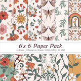 6x6” 160gsm cardstock Single Sided Scrapbooking 24 Paper Pad vintage decoupage scrapbook kit patterned paper junk journal supplies journaling supply Mifuner