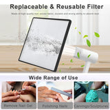 AONOLOVO Nail Dust Collector, Upgraded Powerful Nail Vacuum Dust Collector Nail Dust Extractor Fan Manicure Tools for Acrylic Nails Extension Gel AONOLOVO