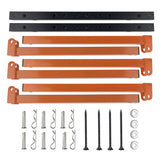 Homydom Wood Organizer and Lumber Storage Metal Rack with 3-Level Wall Mount, 2 Pack Homydom