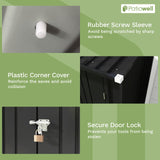 Patiowell 3 x 3 FT Outdoor Storage Shed,Small Garden Tool Storage Shed with Sloping Roof and Single Lockable Door, Outdoor Shed for Backyard Garden Patiowell