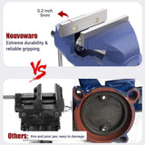 Nuovoware Table Vise 3 Inch, 360° Swivel Base Universal Home Vise Portable Bench Clamp, Clamp-on Vise Bench Clamps Fixed Tool for Woodworking, Nuovoware