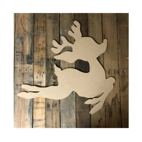 Wooden Rudolph Wood Craft,Unfinished Wooden Cutout Art,DIY Wood Sign, Inspirational Farmhouse Wall Plaque,Rustic Home Decor for Bedroom Living Room Arupkeer