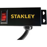 Stanley 31610 SurgeMax Pro 9 Outlet Metal Surge Protector, Black, 6 ft Stanley