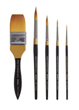 KINGART Original Gold Series Premium Golden Taklon Multimedia Artist Brushes, Painting Tools for Oil, Acrylic, Watercolor and Gouache, Gift Box, KINGART
