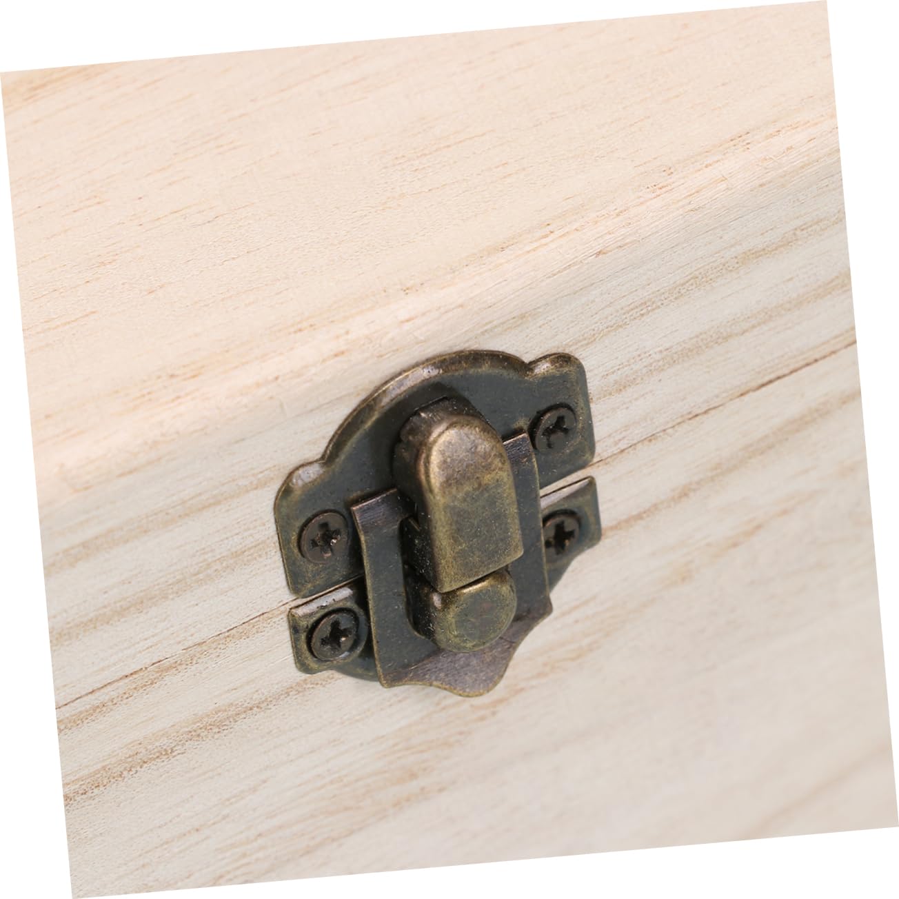 NOLITOY 9 Pcs Treasure Chest Case Unfinished Chest Sundries Storage Tray Wood Trinket Tray Trinket Storage Chest Wood Treasure Chest Wood Case Lock NOLITOY