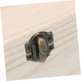 NOLITOY 9 Pcs Treasure Chest Case Unfinished Chest Sundries Storage Tray Wood Trinket Tray Trinket Storage Chest Wood Treasure Chest Wood Case Lock NOLITOY