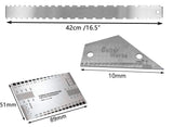 TUOREN Luthiers Tool Kit Guitar Neck Notched Straight Edge String Action Gauge Ruler String Height Gauge Fret Rocker Set Up Tool for Guitar Fretboard TUOREN
