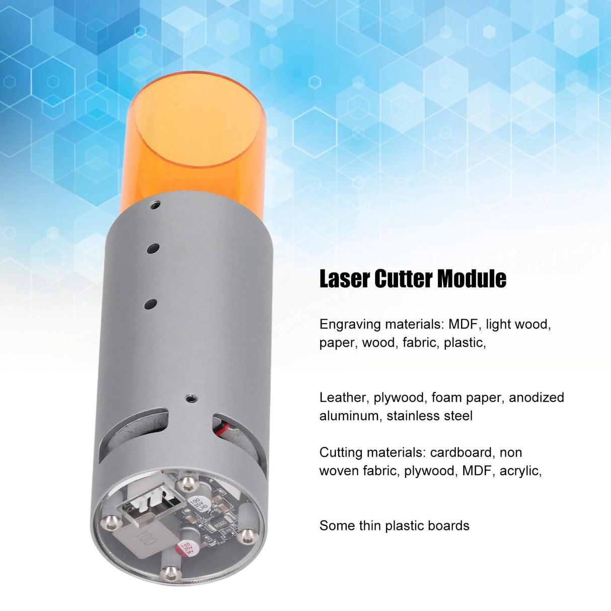 Aluminum Alloy Laser Engraving Module for 3018 Pro CNC Engraver Easy to Install Wide Application Compatible with Most Brands (40W Input 5.5W Output) Hyuduo