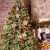 SAVITA 20pcs Wooden Stars for Craft Blank Unfinished Wooden Stars Ornaments Wooden Star for Writing and Painting for Christmas Festival Decor SAVITA