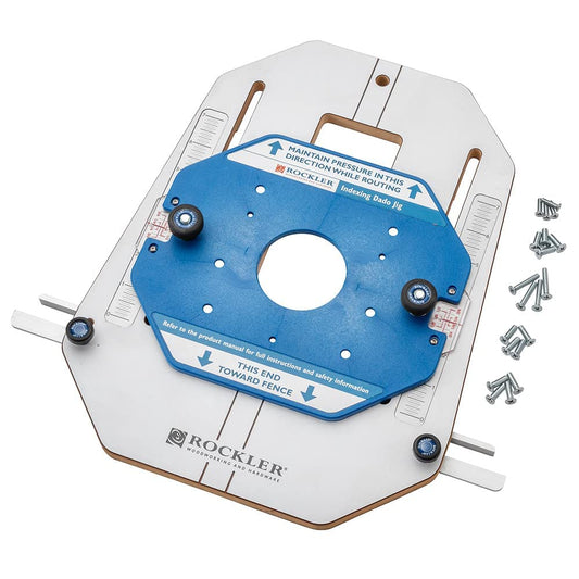 Indexing Dado Jig - Kit w/ ½” Thick MDF Base, Router Mounting Plate w/Clear Indicators & More - Perfect for Shoe Shelves, Dividers, Cubbies, & More - WoodArtSupply