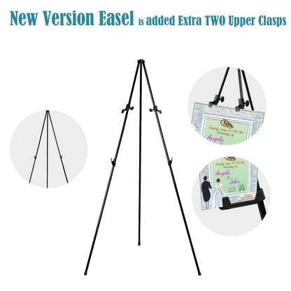 63" Instant Easels Stand for Wedding Sign Posters,Adjustable Metal Easels for Display Painting Canvas,Folding Tripod with Portable Bag by - WoodArtSupply