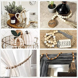 THYSSEN 500pcs 20mm Wood Beads Crafts Natural Round Unfinished Loose Beads are Used to Make DIY Wooden Beads Garlands, Home Decoration THYSSEN