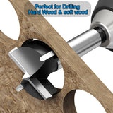NICAVKIT 3-1/8 Inch Carbide Forstner Drill Bit, Carbide Tipped Forstner Bit for Hard Wood, Wood Drilling Bit Woodworking Hinge Cutter Tool Kits for NICAVKIT