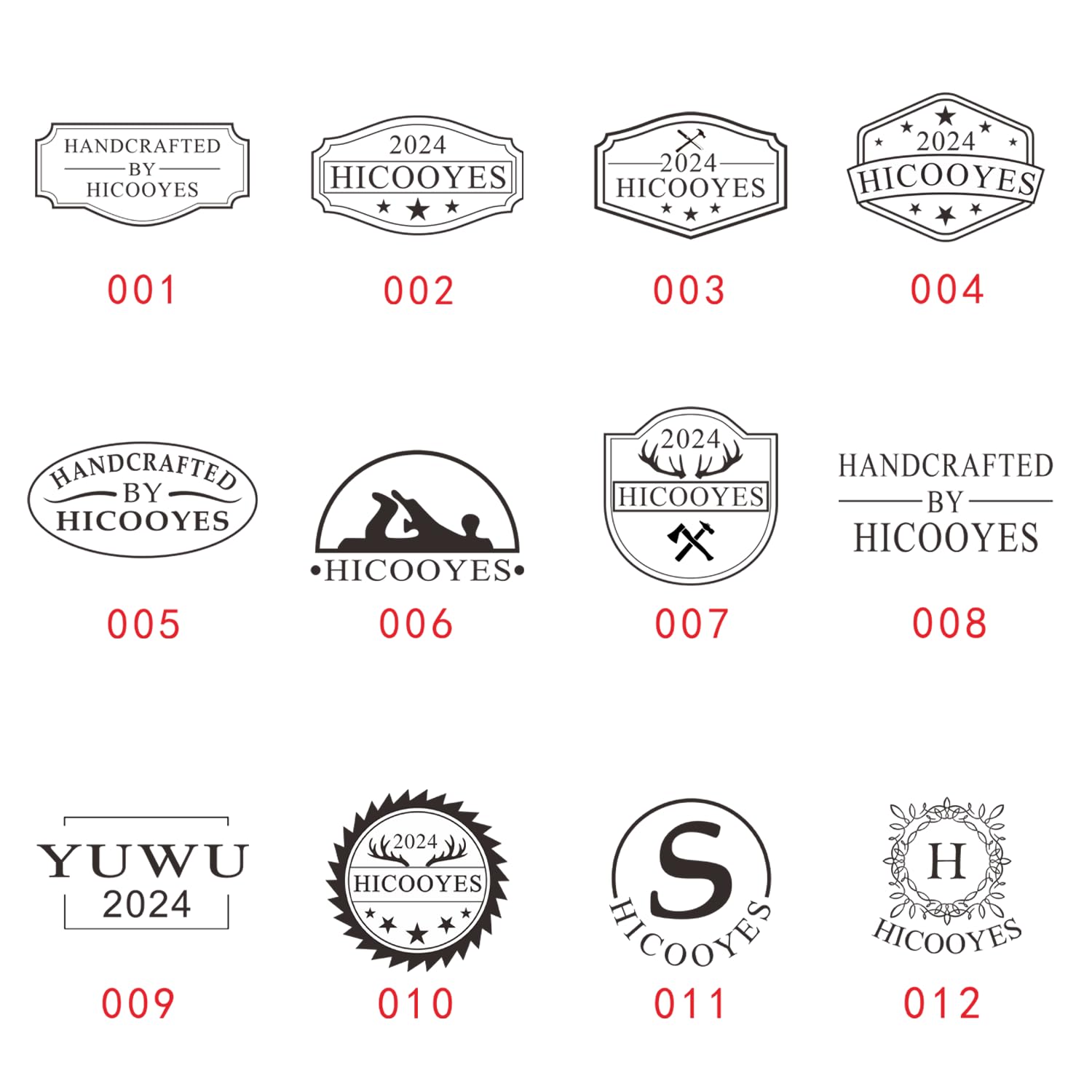 Customised Wood Branding Iron Kit - Personalised Mini Letters & Logo Stamp for Wood, Leather & Crafts Yuwu