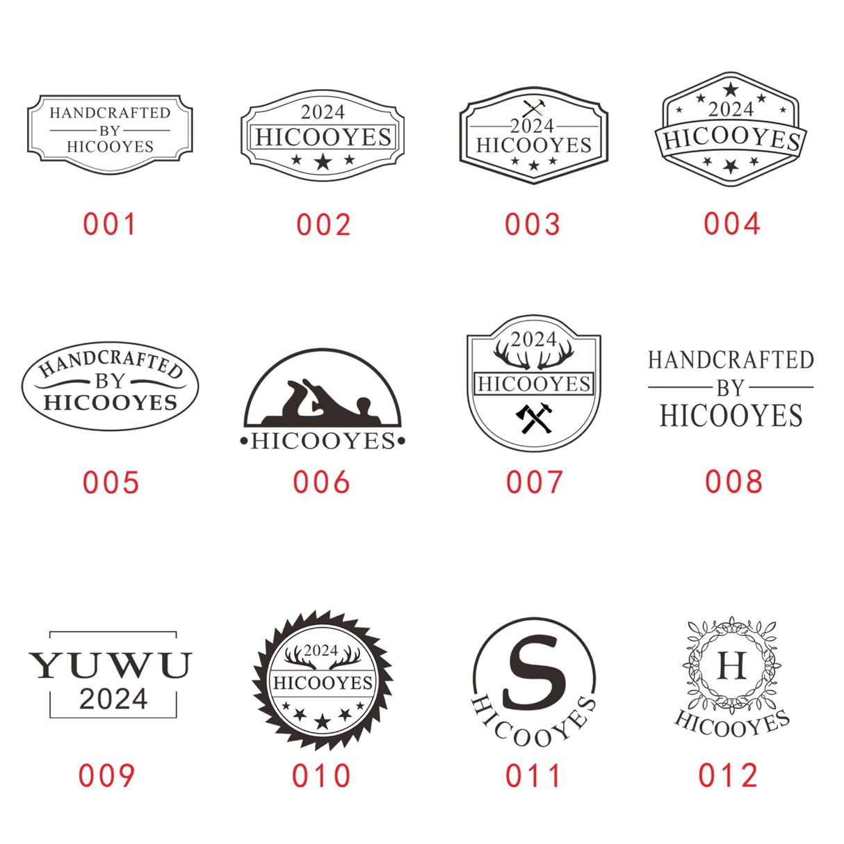 Customised Wood Branding Iron Kit - Personalised Mini Letters & Logo Stamp for Wood, Leather & Crafts Yuwu