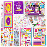 GirlZone Ultimate Collage Scrapbook Kit, Make a 40-Page Photo Album Scrapbook with Stickers & More, Fun Kids Creative Activity and Fantastic Gift GirlZone
