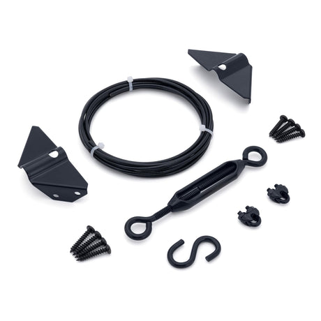 HILLMASTER Durable Anti Sag Gate Kit for Wooden Fence, Anti-Sag Gate Support Cable Kit in Zinc, Anti-Sagging Fence Gate Kit Steel Gate Hardware, Wood HILLMASTER