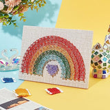 INFUNLY DIY Rainbow String Art Kit 3D String Art Kit Make Your Own String Art Crafts Kit for Adults DIY String Art Kit for Women Students Interesting INFUNLY