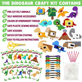 CiyvoLyeen Dinosaur Sewing Craft Kit DIY Kids Craft and Sew Set for Girls and Boys Educational Beginners Sewing Stuffed Animal Felt Plush Ornaments CiyvoLyeen