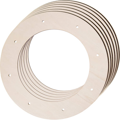 12 Pcs Wooden Wreath Frames for Crafts Unfinished Wooden Craft Floral Hoop Rings DIY Christmas Garland Wood Hanging Decorations for DIY Christmas AWIZOM