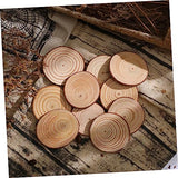 VILLCASE 1 Set Christmas Decoration Wood Chips School Projects Supplies Mini Wood Display Easel Craft Wood Circles Mini Easel Ornament Weddings Table VILLCASE