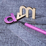 SATINIOR 124 Pieces Totally Wooden Capital Letter Wood Lower Case Letters Wooden Numbers for Arts Crafts DIY Decoration Displays SATINIOR