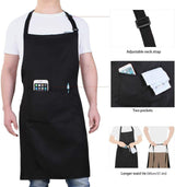 Will Well Chef Apron for Men and Women Professional for Cooking With Pockets - Adjustable - Bib Aprons - Water & Oil Resistant - 1 Pack, Black Will Well