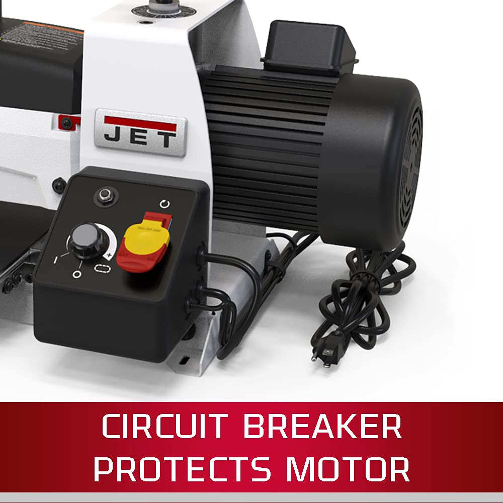 JET 10-Inch Benchtop Drum Sander, 10 FPM, 1 HP, 1Ph 115V (JWDS-1020) Jet