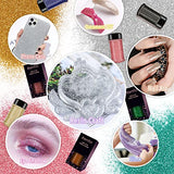 Renfio Ultra Fine Glitter Powder Metallic Resin Glitter 1.75 Oz (50g) PET Flakes Crafts Sequins 1/128" 0.008" 0.2mm Epoxy Chips Flakes for Tumblers Renfio