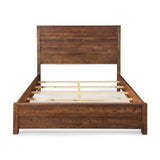 Grain Wood Furniture Montauk Solid Wood Bed, Queen Size, Rustic Walnut Grain Wood Furniture
