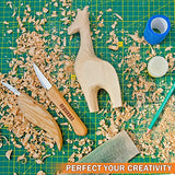 Wood Carving Kit for Beginners - Whittling kit with Giraffe - Linden Woodworking Kit for Kids, Adults - Wood Carving Stainless Steel Knife with NEWURBAN