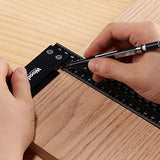 Woodraphic Precision Square 200mm Guaranteed T Measurements Ruler for Measuring and Marking Woodworking Carpenters - Aluminum Steel Framing Woodraphic