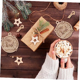 ABOOFAN 50 Pcs Double Decorative Wood Chips Unfinished Wood Christmas Cutouts Unfinished Wood Christmas Ornaments Unfinished Painting Wood Crafts 7c ABOOFAN