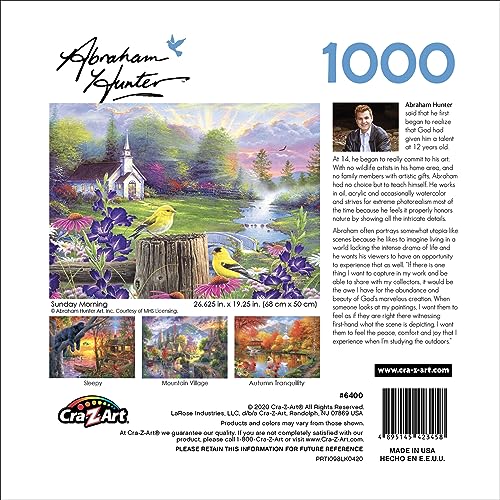 Cra-Z-Art - RoseArt - Abraham Hunter - Sunday Morning - 1000 Piece Jigsaw Puzzle - WoodArtSupply