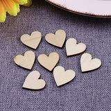 Vosarea 50pcs Wooden Hearts Slices Blank Unfinished Wooden Discs Cutout Pieces Embellishments for Scrapbooking Wedding Table Scatter DIY Arts Craft VOSAREA