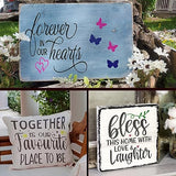 16 Word Stencils for Painting on Wood - Inspirational Stencils for Crafts Reusable – Art Stencils for Drawing - Farmhouse Stencils and Templates for DLY LIFESTYLE