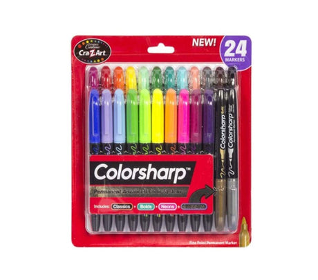 Cra-Z-Art Colorsharp Fine Point Permanent Markers Assorted Colors 24ct Cra-Z-Art