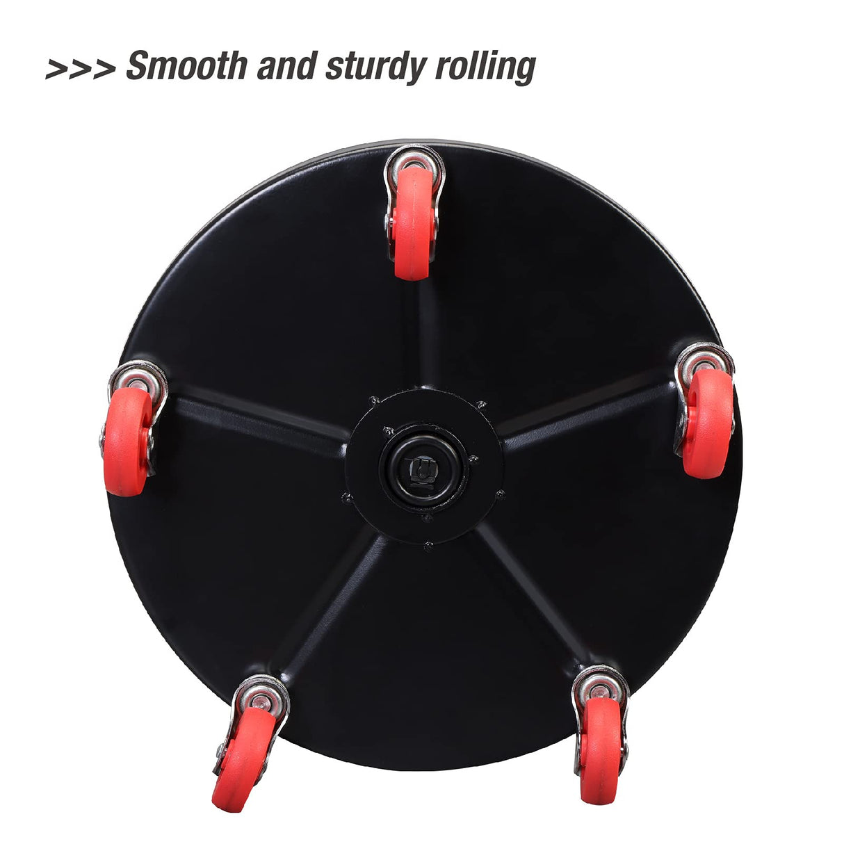 Torin ATRHL6201B Heavy Duty Rolling Pneumatic Creeper Garage/Shop Seat: Padded Adjustable Mechanic Stool with Tool Tray Storage, Red 250 LBS Torin