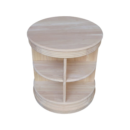 IC International Concepts End Table, Unfinished - WoodArtSupply