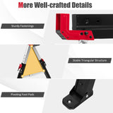 IRONMAX Folding Saw Horses 2 Pack, Height Adjustable Sawhorse 2600 Lbs Capacity w/ Flip-down Support Pegs & 2x4 Support Arms, Easy Carry Sawhorses IRONMAX