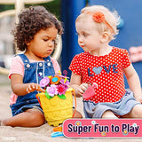 FUNZBO Flower Garden Building Toys for Girls - Toddler Toys for 3, 4, 5, 6, 7 Year Old Girls Gifts, Stacking Toys for Toddlers, Toddler Out Door FUNZBO