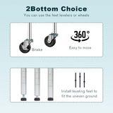 6-Tier Storage Shelf, Wire Shelving Unit NSF Certified Storage Rack 48" W x 18" D x 82" H 2100Lbs Capacity Adjustable Layer Heavy Duty Metal Rack Dopinmin