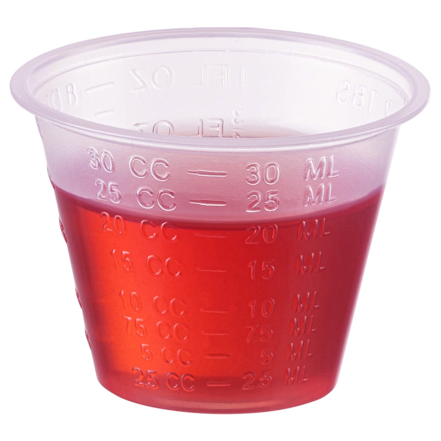 [100 Count - 1 oz.] Plastic Disposable Medicine Measuring Cup for Liquid Medicine, Epoxy, & Pills - WoodArtSupply