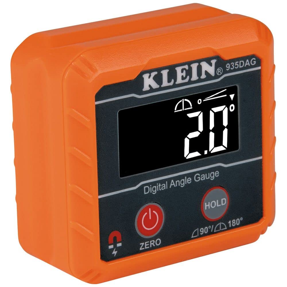 Klein Tools 935DAG Digital Electronic Level and Angle Gauge, Measures 0 - 90 and 0 - 180 Degree Ranges, Measures and Sets Angles Klein Tools