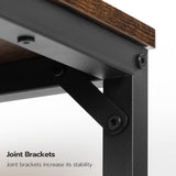 HOOBRO Dining Benches, Pair of 2 Kitchen Benches, Industrial Table Benches, Wooden Indoor Benches, Durable and Stable, for Dining Room, Kitchen, HOOBRO